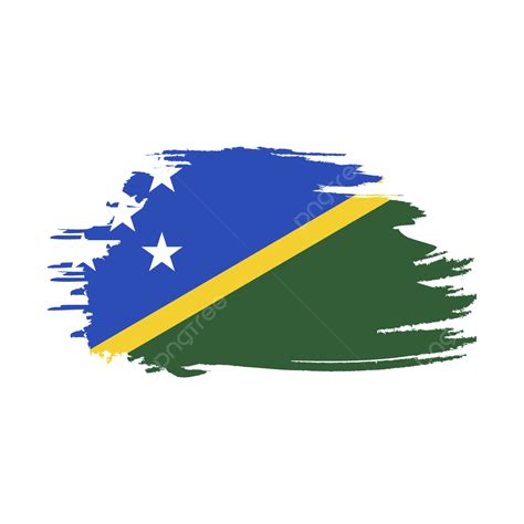 Solomon Islands Flag Stylized On White Transparent Background, Solomon ...