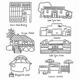 Community Places Coloring Pages sketch template