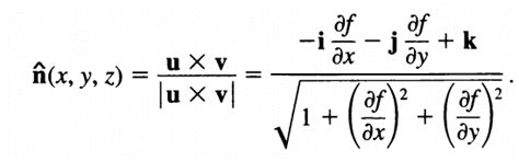 Unit normal vector of a surface