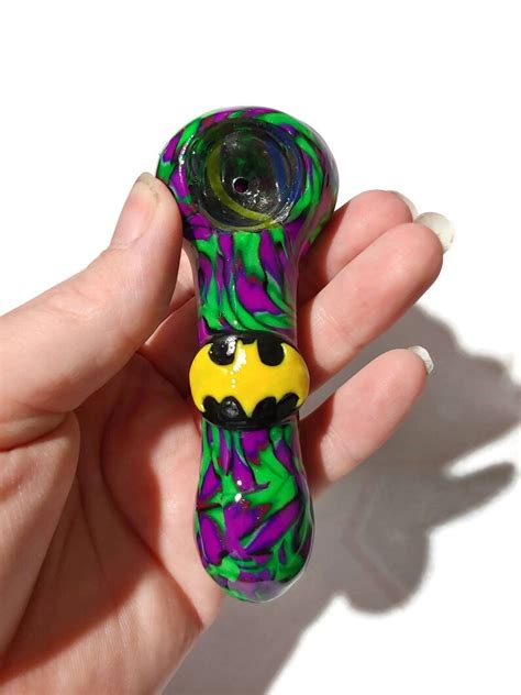 Custom Batman Glass Smoking Pipe Girly Pipes Unique Glass | Etsy