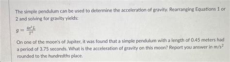 Solved What is the acceleration of gravity on this moon? | Chegg.com