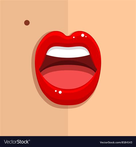 Womans open mouth Royalty Free Vector Image - VectorStock