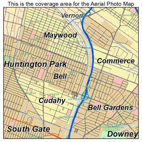 Aerial Photography Map of Bell, CA California