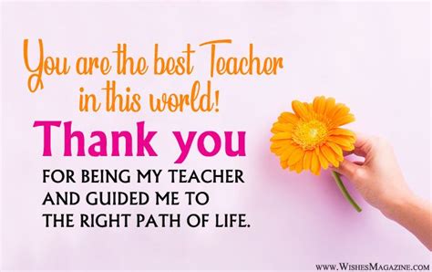 Thank You Messages For Teachers | Message for teacher, Teachers day ...