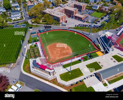 Brighton Softball Stadium aerial view at Harrington Athletics Village ...