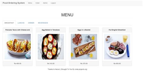 Online Food Ordering System Project In PHP With Source Code | Video