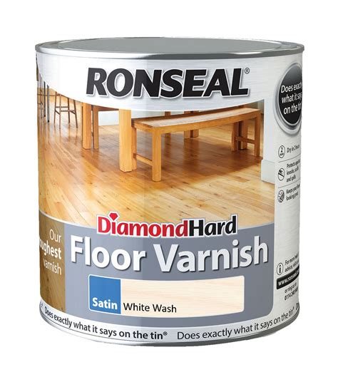 Ronseal Diamond hard White ash Satin Floor varnish 2.5L | Departments | DIY at B&Q