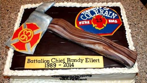 Firefighter Retirement Cake | Retirement cakes, Fire cake, Cocktails ...