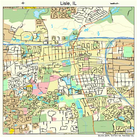 Lisle Illinois Street Map 1743939