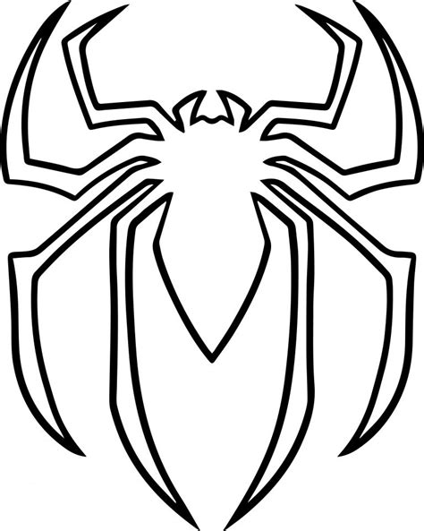 Spiderman Logo Coloring Pages at GetColorings.com | Free printable colorings pages to print and ...