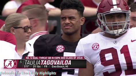 Taulia Tagovailoa 2019 Spring Game Highlights ᴴᴰ (Full Coverage) - YouTube