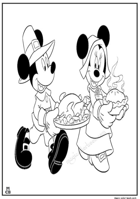 45+ Printable Mickey Mouse Thanksgiving Coloring Pages | Free Wallpaper