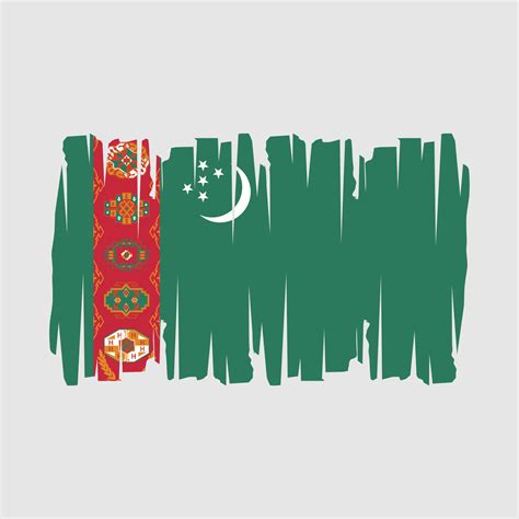 Turkmenistan Flag Vector Illustration 20847409 Vector Art at Vecteezy