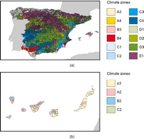 Climate zones included in the Spanish Building Technical Code (CTE ...