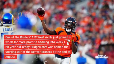 Teddy Bridgewater will make his starting debut for the Denver Broncos ...