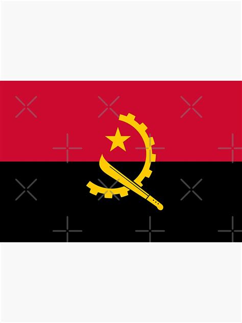 "National Flag Republic of Angola, Machete and Gear Emblem in the ...