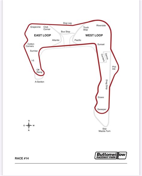 Buttonwillow Raceway - Full Course #14 CCW - Details & Lap times | Track Mustangs