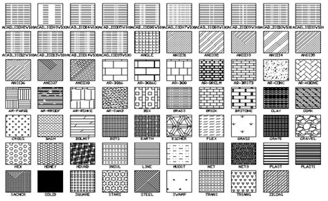 a large collection of different patterns in black and white, all on one ...