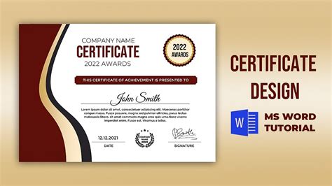 How to make Certificate Design in Microsoft word | MS Word Certificate Design Tutorial - YouTube