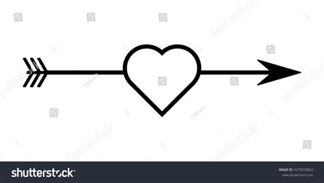 Heart Arrow Symbol Love Arrow Cupid Stock Vector (Royalty Free ...