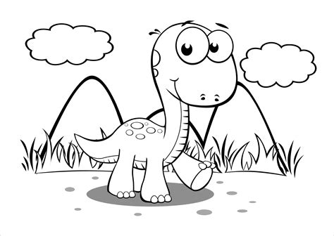 Dinosaur Coloring Page Preschool - ColoringBay