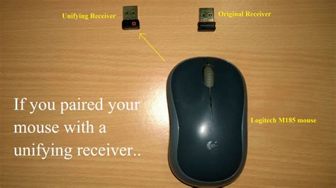 Logitech Mouse - Pairing with Original Non-Unifying Receiver - YouTube