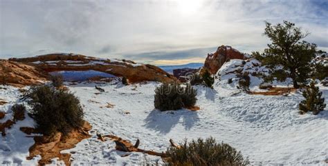 Winter Area Near Mesa Arch in Canyonlands National Park Stock Photo ...