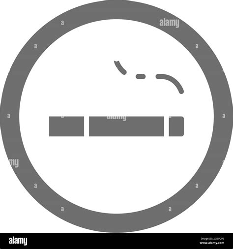 Sign smoking area grey icon. Isolated on white background Stock Vector Image & Art - Alamy