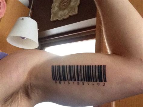 Barcode tattoo with birthdate and order of birth. | Barcode tattoo ...