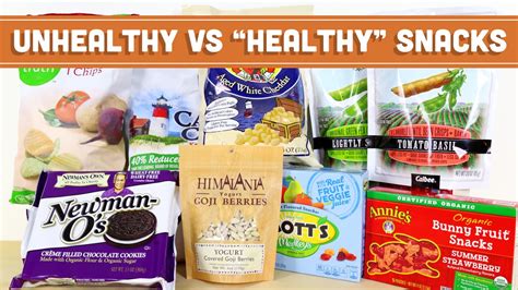 Unhealthy VS “Healthy” Snack Foods - Mind Over Munch - YouTube