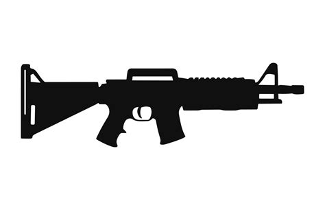 A machine gun Silhouette Vector free 35992259 Vector Art at Vecteezy