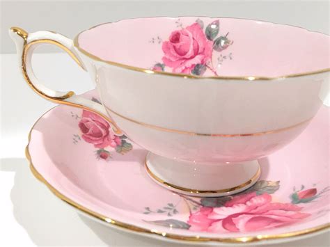 Pink Rose Paragon Tea Cup and Saucer, Pink Paragon Cups, Antique Teacups, Vintage Tea Party ...