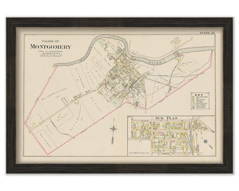 Village of MONTGOMERY, New York 1903 Map - Replica or Genuine Original