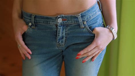 A Sexy Girl In Jeans And Red Bra. Stock Footage Video 718981 - Shutterstock