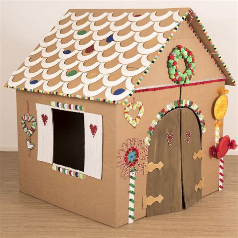 How to make a Gingerbread House | Gingerbread house, Cardboard house ...