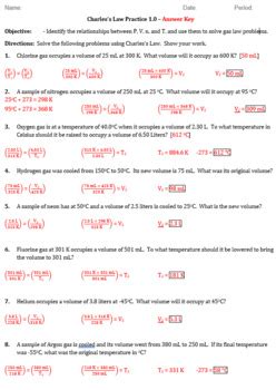 31 Charles Law Problems Worksheet Answers - support worksheet