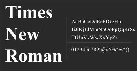 Times New Roman Font Free Download