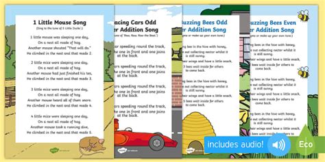 Addition Songs and Rhymes Resource Pack - Maths Resource - Twinkl