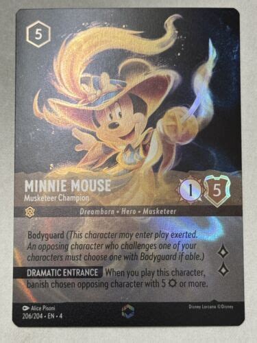 DISNEY Lorcana URSULA’S RETURN Enchanted Alternate Art MINNIE MOUSE Musketeer £ | eBay