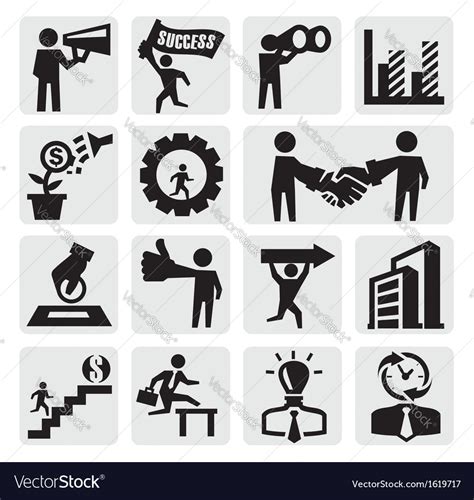 Business Icons Royalty Free Vector Image - VectorStock