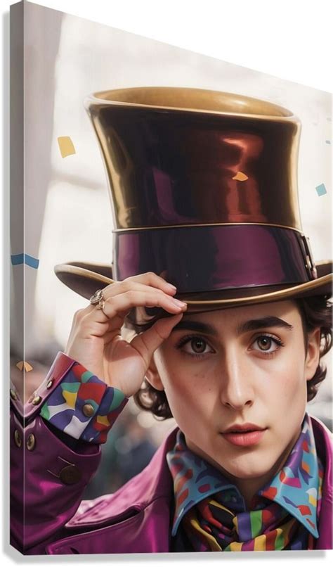 Willy Wonka New film canvas, Timothee Chalamet, Portrait | Willy wonka ...