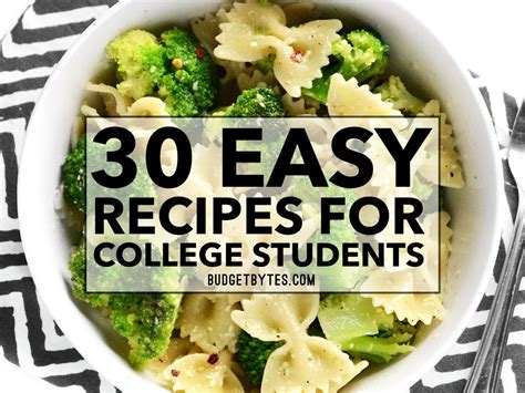 30 Easy Recipes for College Students (Budget Bytes) | Student recipes, Easy recipes for college ...