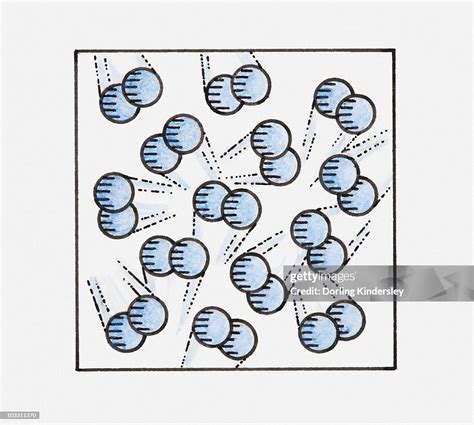 Illustration Of Air Molecules Compressed Together Creating Sound Waves High-Res Vector Graphic ...