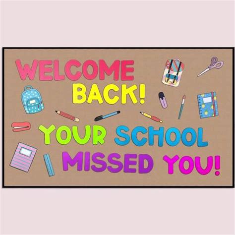 Welcome Back to School 2023 Bulletin Board Design - Classroom Decor