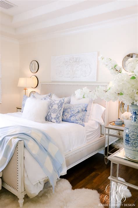 French Blue and White Spring Bedroom - Randi Garrett Design