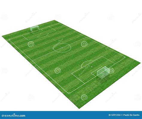 Campo de futebol 3d ilustração stock. Ilustração de esporte - 5291254