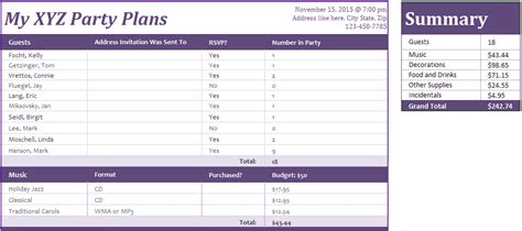 Event Planning Spreadsheet Template | Event planning checklist ...