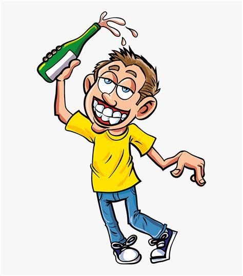 Cartoon Drunk Boy , Png Download - Cartoon Drinking Alcohol, Transparent Png - kindpng