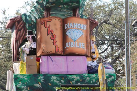 2023 the Krewe of Thoth presents "Thoth's Diamond Jubilee" February 19 ...