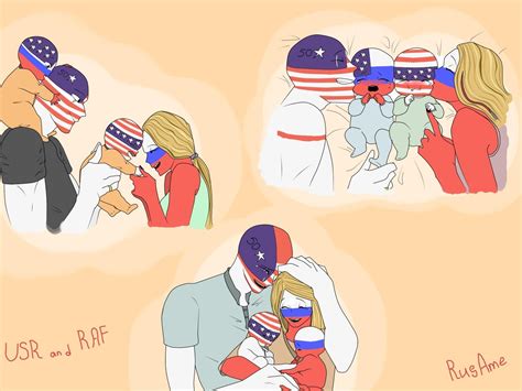 Countryhumans. Russia x USA. RusAme. USR and RAF. | Garabatos lindos ...